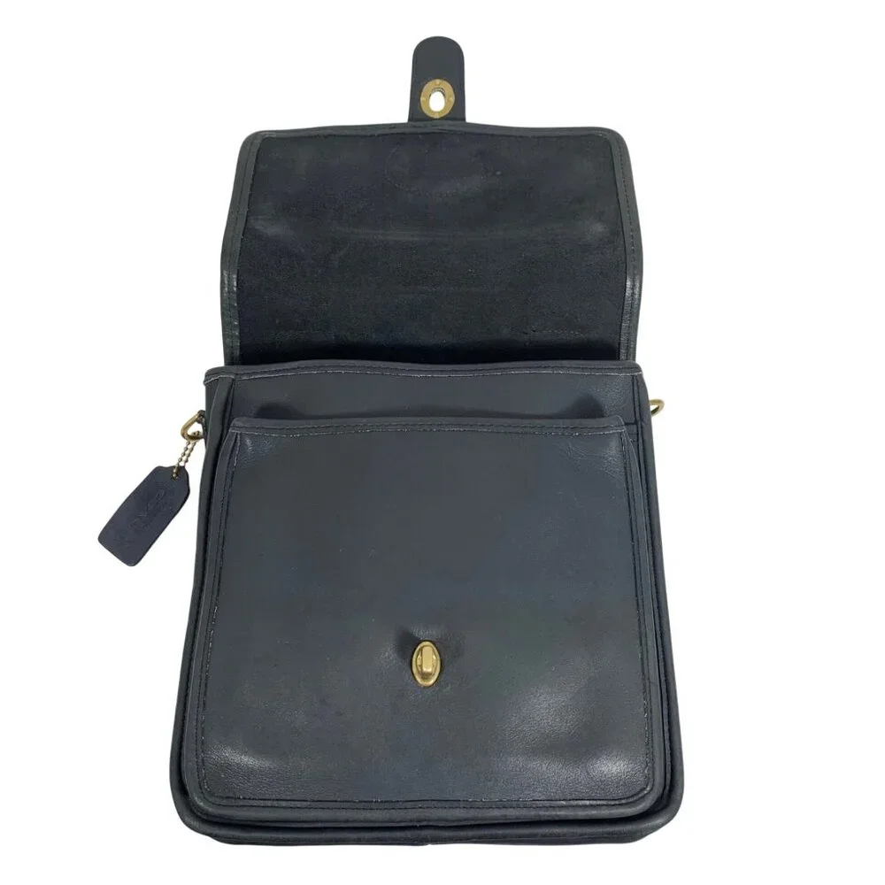 Authentic VTG Coach Station Bag + Tag 5130 RARE Navy Blue - 1997 USA *NO STRAP